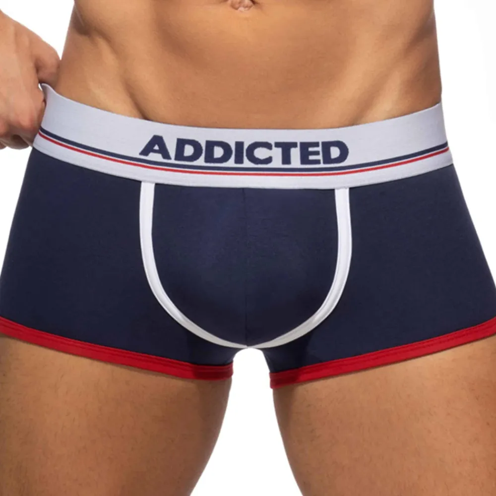 Addicted Shortys|Boxers-Lot de 3 Shortys Tommy Coton Bleu Marine - Blanc - Rouge