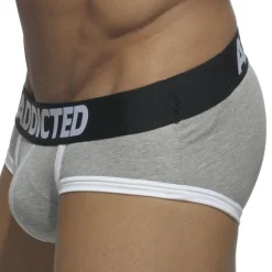 Addicted Slips-Lot de 3 Slips Basic Rouge - Gris - Bleu