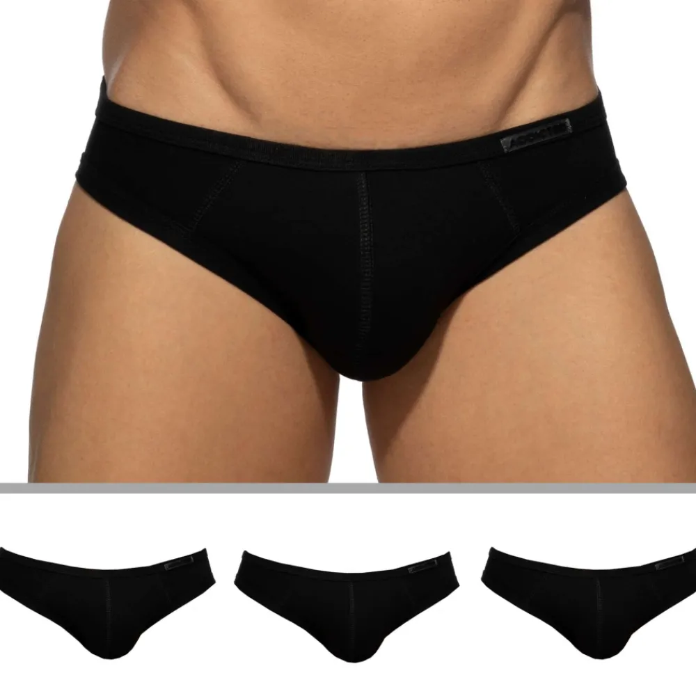 Addicted Mini Slips|Slips-Lot de 3 Slips Bikini Basic Noirs