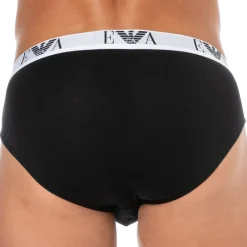 Emporio Armani Slips-Lot de 3 Slips Bold Monogram Coton Noirs
