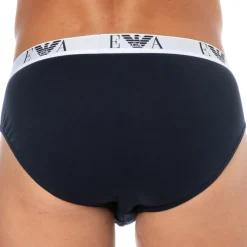 Emporio Armani Slips-Lot de 3 Slips Bold Monogram Coton Bleu Marine