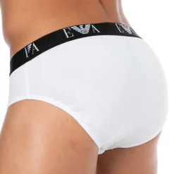 Emporio Armani Slips-Lot de 3 Slips Bold Monogram Coton Blancs