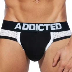 Addicted Slips-Lot de 3 Slips Combi Mesh Noir - Rouge - Bleu Marine