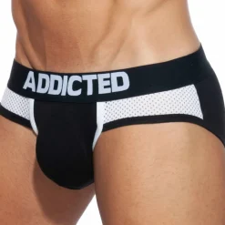 Addicted Slips-Lot de 3 Slips Combi Mesh Noir - Rouge - Bleu Marine