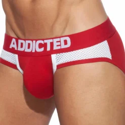 Addicted Slips-Lot de 3 Slips Combi Mesh Noir - Rouge - Bleu Marine