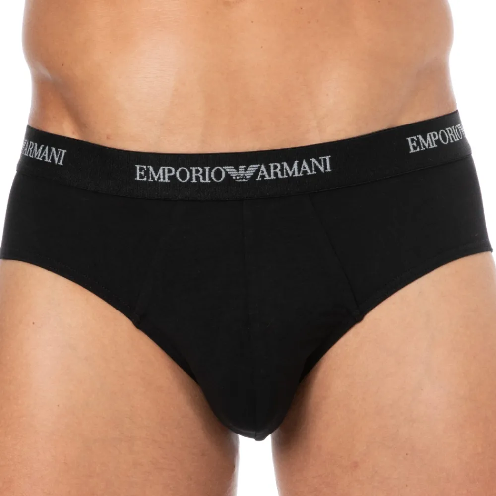 Emporio Armani Slips-Lot de 3 Slips Core Logoband Noirs