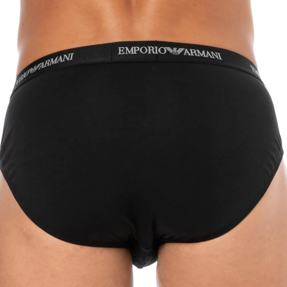 Emporio Armani Slips-Lot de 3 Slips Core Logoband Noirs