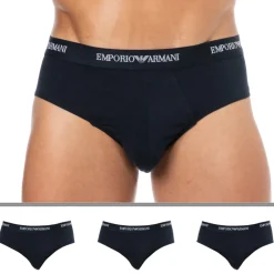 Emporio Armani Slips-Lot de 3 Slips Core Logoband Coton Bleu Marine