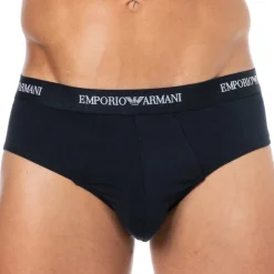 Emporio Armani Slips-Lot de 3 Slips Core Logoband Coton Bleu Marine
