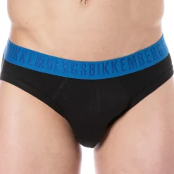Bikkembergs Slips-Lot de 3 Slips Fashion Bicolor Coton Noir - Blanc - Marine