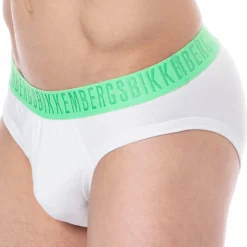 Bikkembergs Slips-Lot de 3 Slips Fashion Bicolor Coton Noir - Blanc - Marine