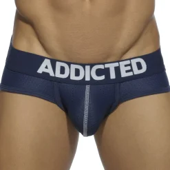 Addicted Sous-Vêtements Push Up|Push Up-Lot de 3 Slips Mesh Push Up Blanc - Bleu Marine - Noir