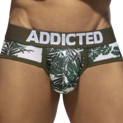 Addicted Slips-Lot de 2 Slips Mesh Tropicana Bleu - Kaki