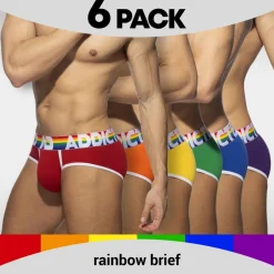 Addicted Slips-Lot de 6 Slips Rainbow Multicolores