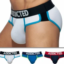 Addicted Slips-Lot de 3 Slips Second Skin Blanc - Marine - Bleu Roi