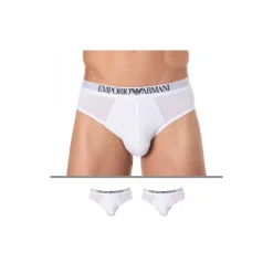 Emporio Armani Slips-Lot de 2 Slips Soft-Touch Bamboo Viscose Blancs