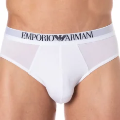 Emporio Armani Slips-Lot de 2 Slips Soft-Touch Bamboo Viscose Blancs