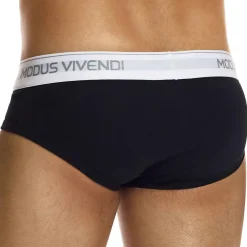 Modus Vivendi Slips-Lot de 3 Slips Staple Coton Noirs