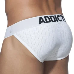 Addicted Push Up|Slips Tanga-Lot de 3 Slips Tanga Mesh Push Up Blanc - Marine - Noir