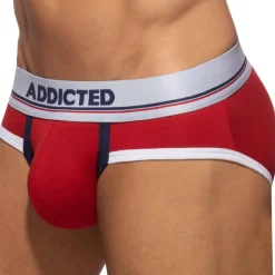 Addicted Slips-Lot de 3 Slips Tommy Coton Bleu Marine - Blanc - Rouge
