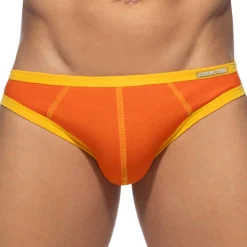 Addicted Mini Slips|Slips-Lot de 3 Slips Twink Coton Orange - Gris - Kaki
