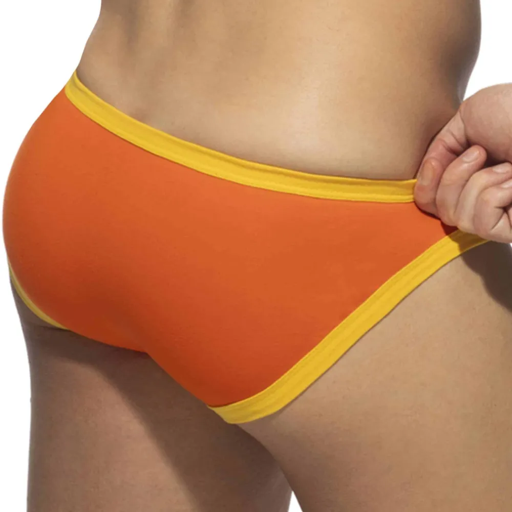 Addicted Mini Slips|Slips-Lot de 3 Slips Twink Coton Orange - Gris - Kaki