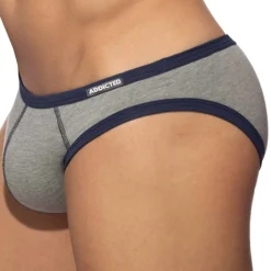 Addicted Mini Slips|Slips-Lot de 3 Slips Twink Coton Orange - Gris - Kaki