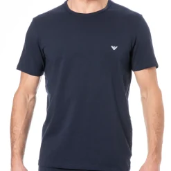 Emporio Armani T-Shirts-Lot de 2 T-Shirts Col Rond Core Logoband Bleu Marine