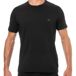Emporio Armani T-Shirts-Lot de 2 T-Shirts Col Rond Core Logoband Noirs