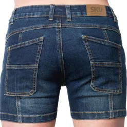 SKU Jeans Fesses Rondes|Fesses Rondes-Mini Short Jeans Original Super Push-Up Bleu Marine