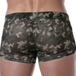 TOF Paris Tenues Sexy|Shorts-Mini Short See Through Résille Camouflage