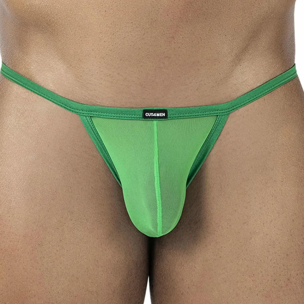 CUT4MEN Slips Sexy-Mini Slip Kini SP4NDEX GLOW Mesh Vert