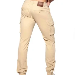 ES Collection Pantalons-Pantalon Cargo Beige