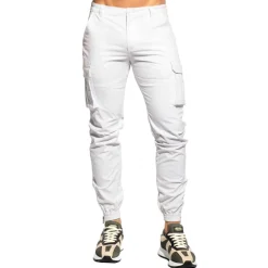 ES Collection Pantalons-Pantalon Cargo Blanc