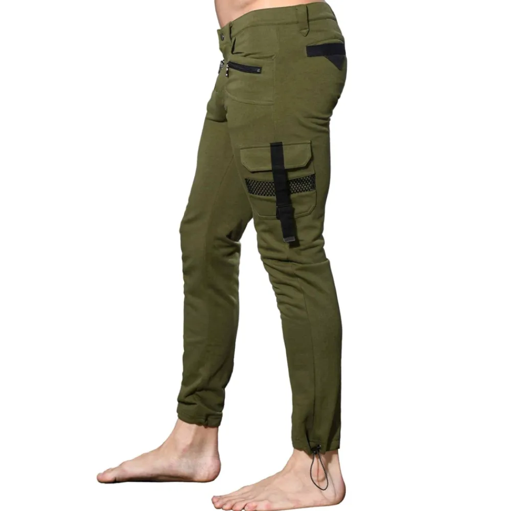 Andrew Christian Pantalons-Pantalon Cargo Glampground Olive