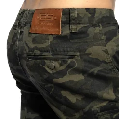 ES Collection Pantalons|Jeans-Pantalon Cargo Jeans Camouflage Kaki