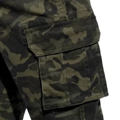 ES Collection Pantalons|Jeans-Pantalon Cargo Jeans Camouflage Kaki