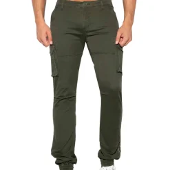 ES Collection Pantalons-Pantalon Cargo Kaki