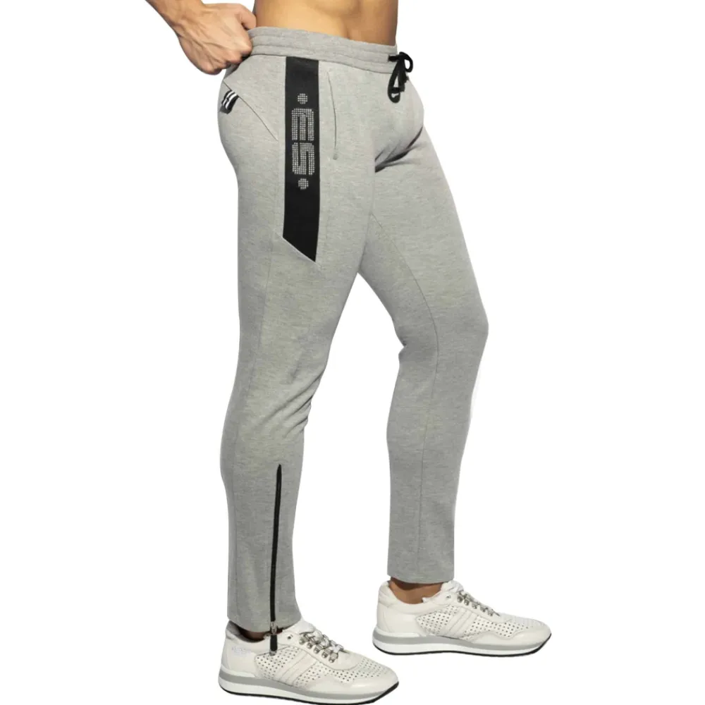 ES Collection Pantalons-Pantalon de Sport First Class Gris Chiné