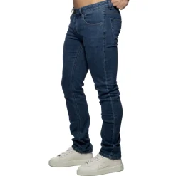 Addicted Jeans-Pantalon Jeans Straight Bleu Marine
