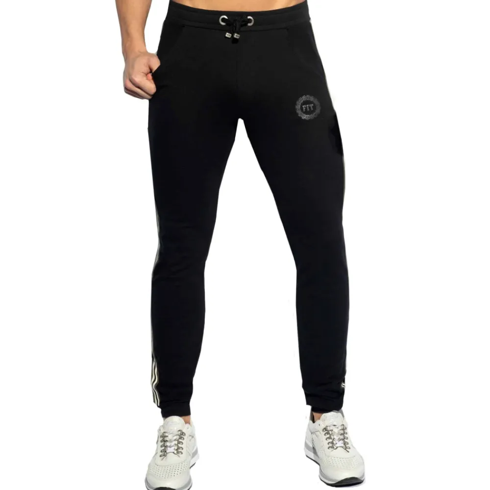 ES Collection Pantalons-Pantalon Sport FIT Tape Noir