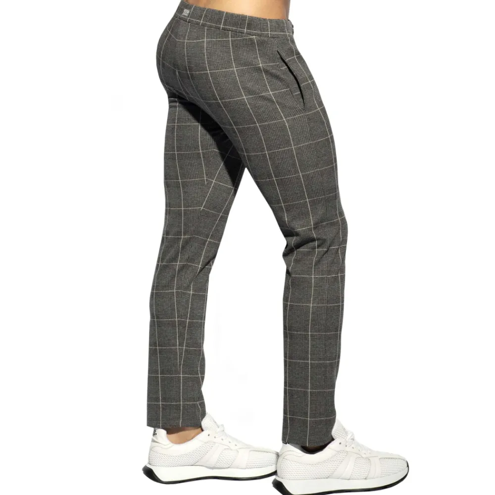 ES Collection Pantalons-Pantalon Tweed Gris