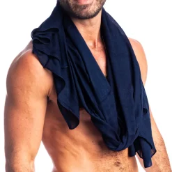 L'Homme invisible Plage-Paréo Calypso Bleu Marine