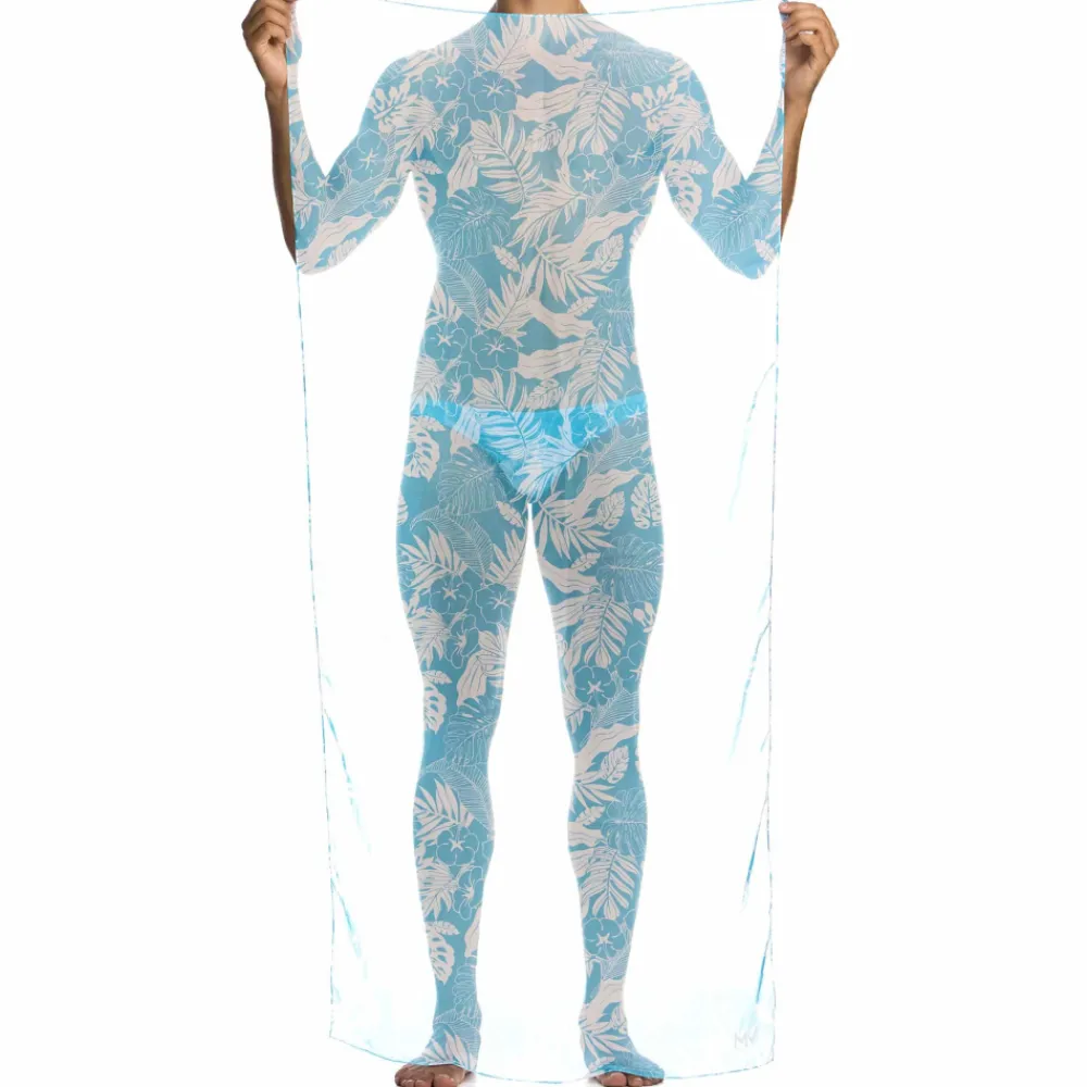 Modus Vivendi Accessoires De Mode|Plage-Paréo Floreale Bleu Ciel