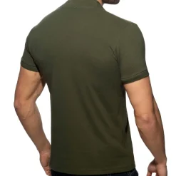 Addicted Chemises / Polos|T-Shirts-Polo Col V AD Kaki