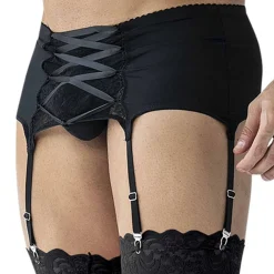 CUT4MEN Tenues Sexy|Accessoires Sexy-Porte-Jarretelle Crossed R4VAGE Noir