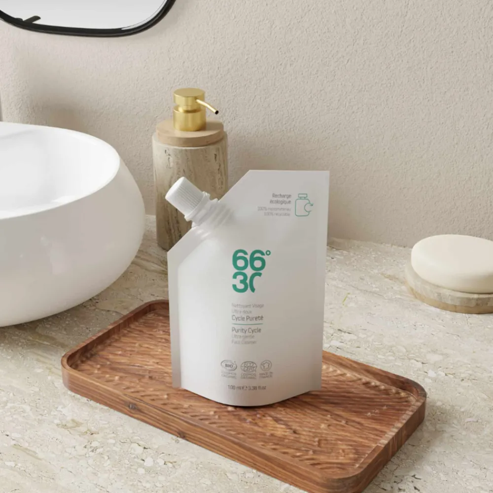 66°30 Soins Du Visage-Recharge Nettoyant Visage Ultra-Doux - Cycle Pureté - 100 ml