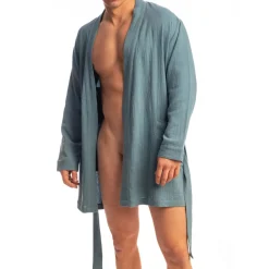 L'Homme invisible Robes De Chambre-Robe de Chambre Palm Spring Bleu Alizé
