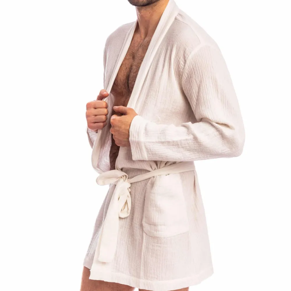 L'Homme invisible Robes De Chambre-Robe de Chambre Palm Spring Blanche