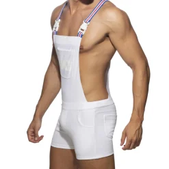 Addicted Salopettes-Salopette AD Coton Blanc